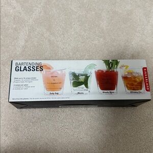 Kikkerland Bartending Glasses (measurement instructions on the glass)